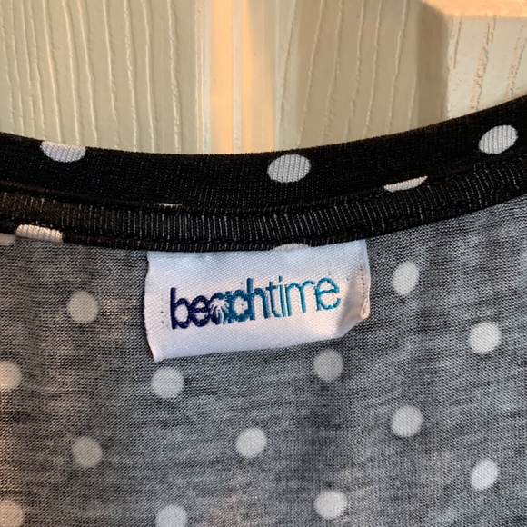 Beach Time Black/White Polka Dot Dress sz 38 - Picture 3 of 6